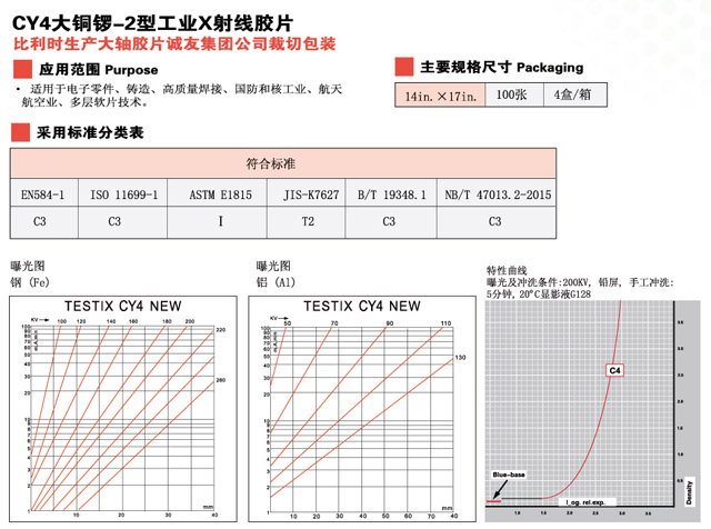 CY4 工业X射线胶片(大铜锣-2型 )