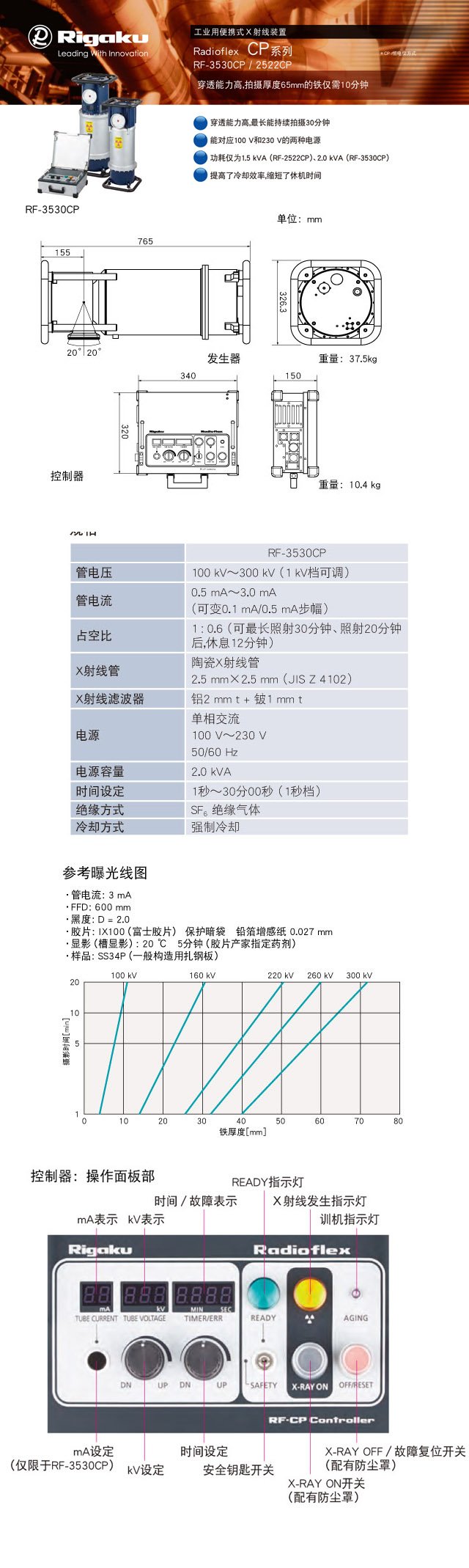 日本理学X射线探伤机 RF-3530CP